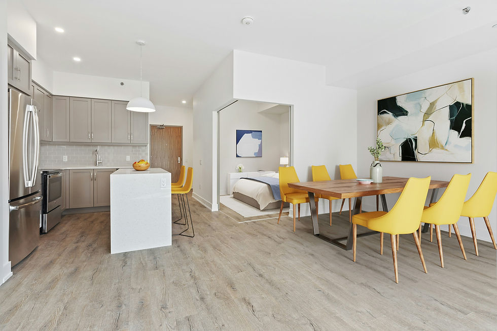 Cleaner disinfecting bathroom sink and mirror in Toronto condo