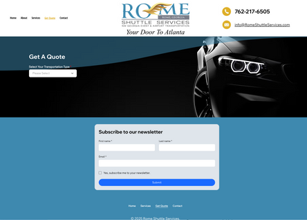 Rome Shuttle Services Get A Quote Page
