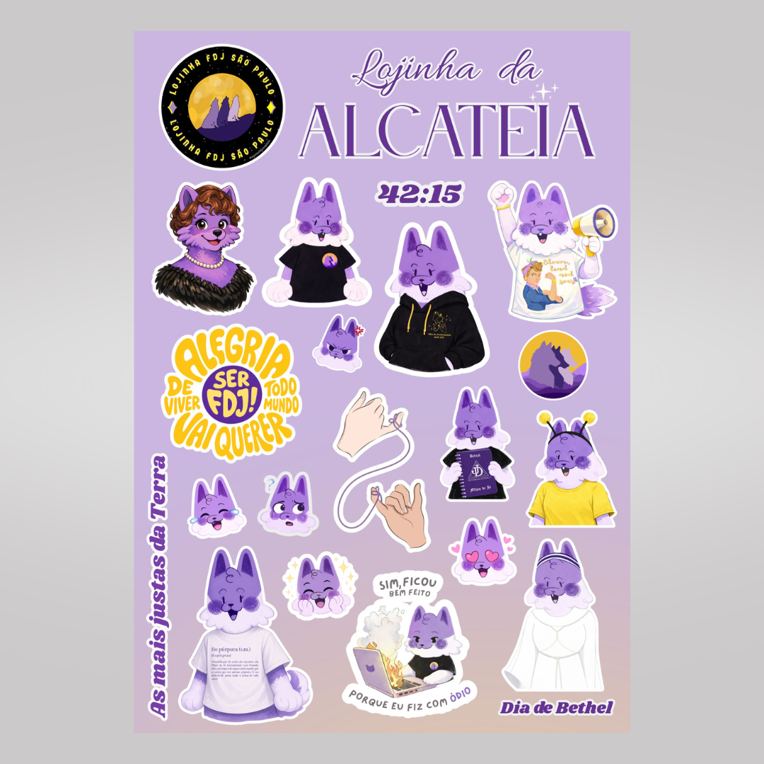 Cartela de Adesivos "Alcateia"