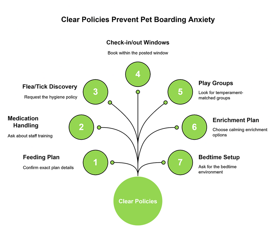 Guide outlines 7 key red flags in pet boarding and remedies to prevent anxiety, surprise fees, and care gaps.