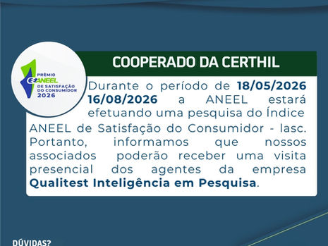 ANEEL divulga munícipios sorteados para a Pesquisa do IASC 2026