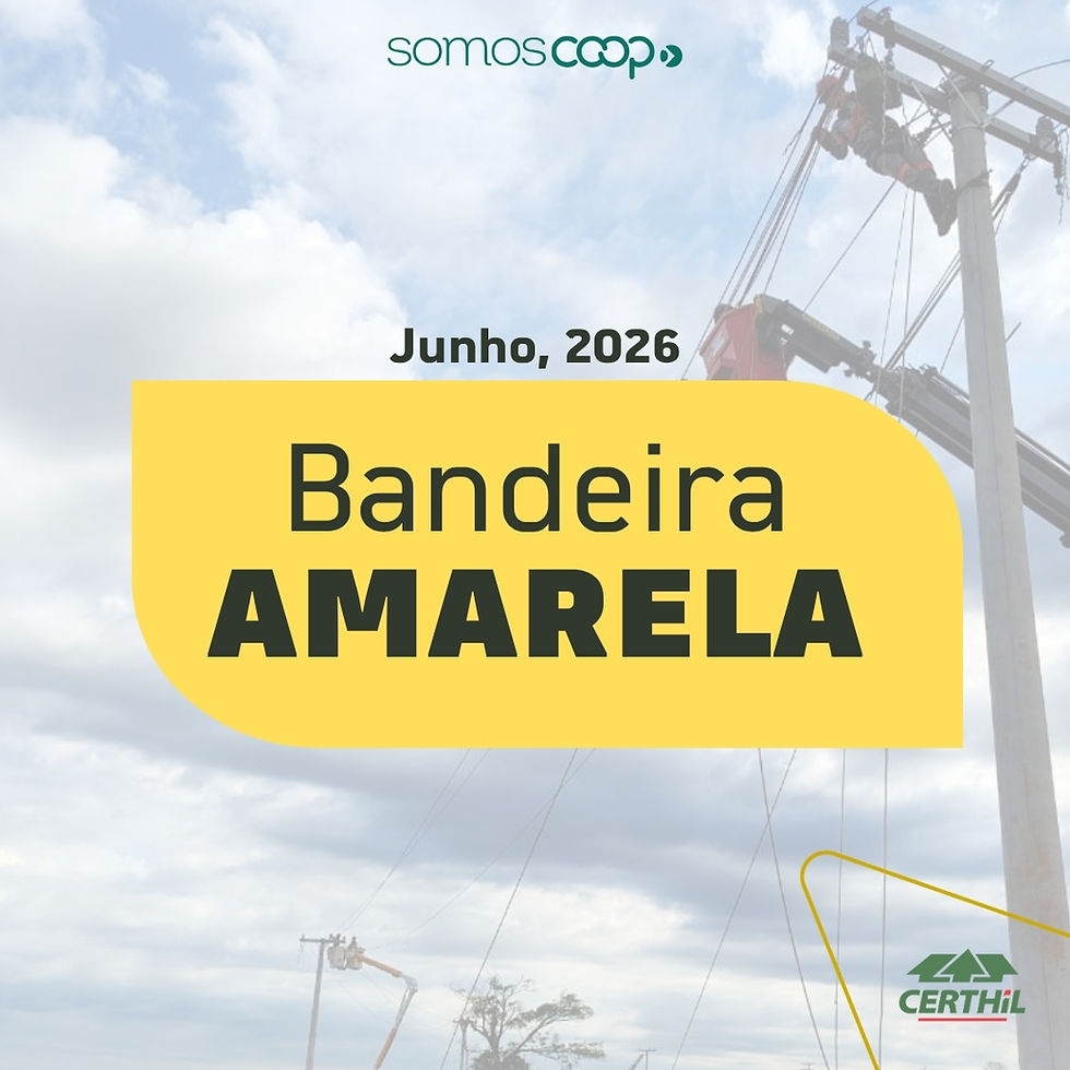 Bandeira tarifária em junho permanece amarela
