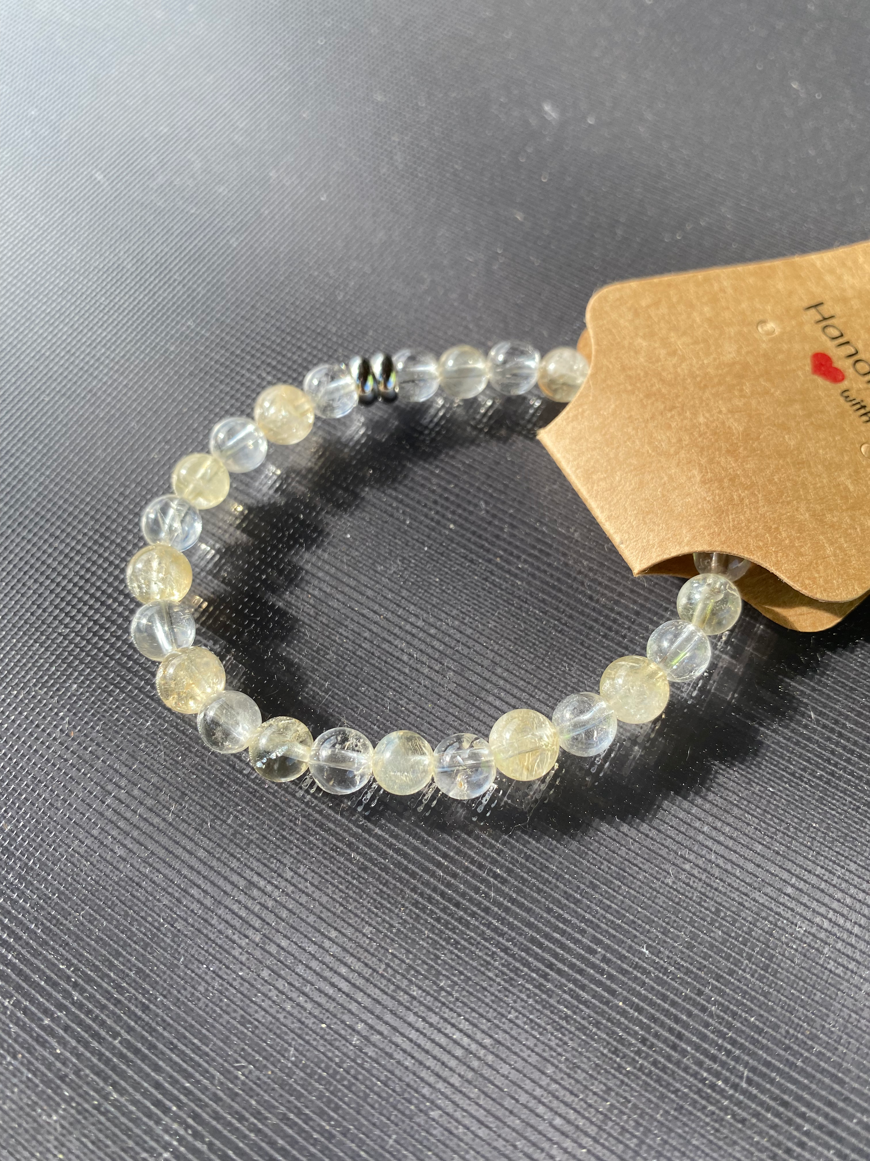 Bracelet citrine et cristal de roche