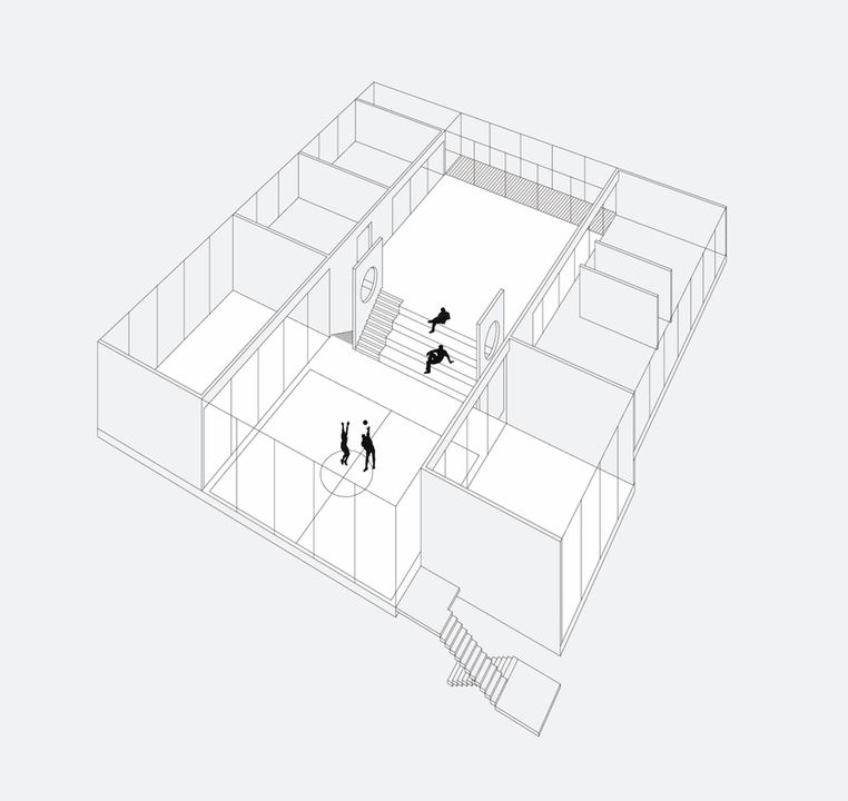 Anerkennungspreis Bildungsbau Architekturwettbewerb Isometrie