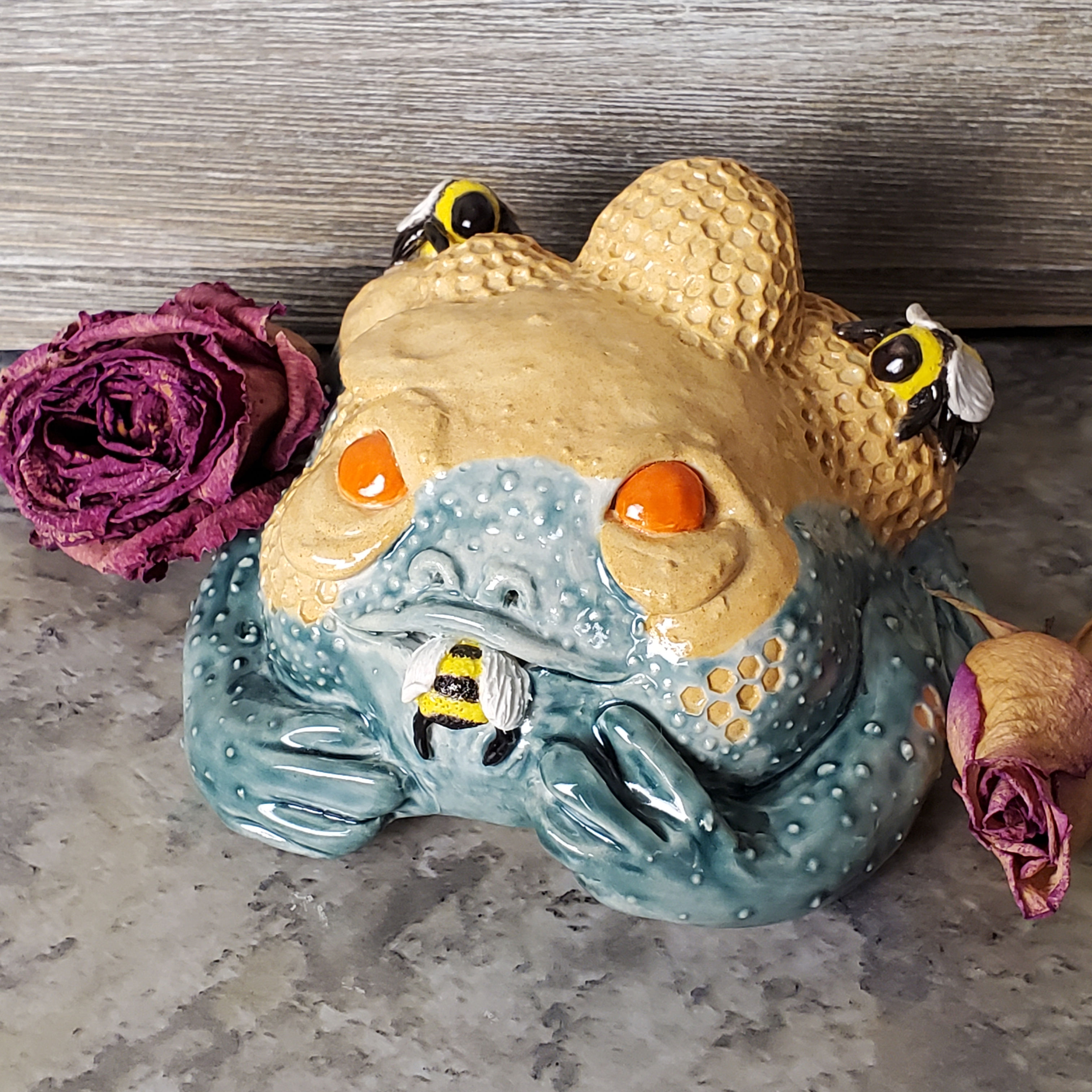 Honey Frog with Bees
