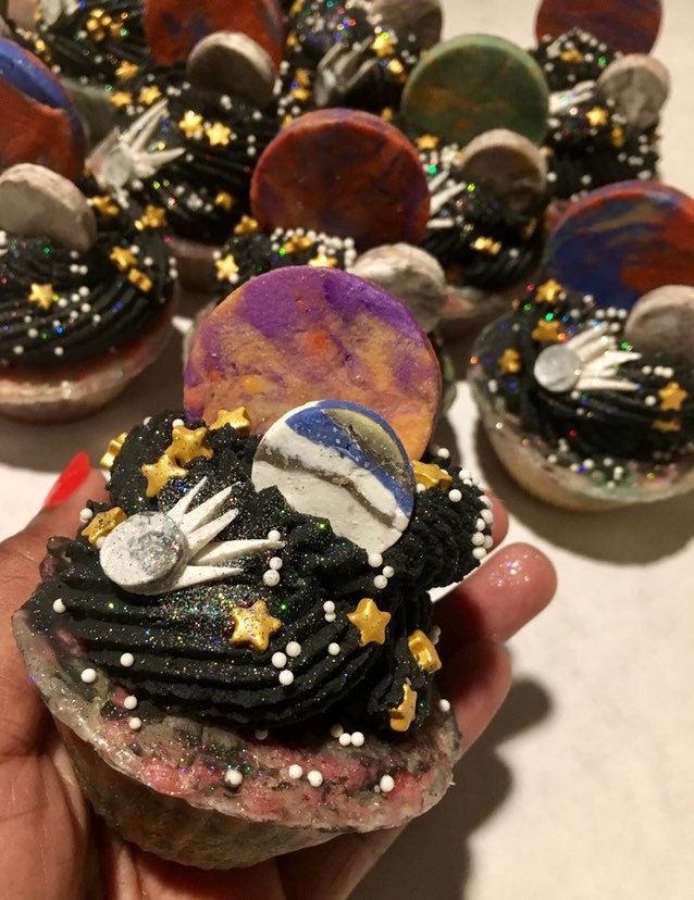 Thumbnail: 2-D Galaxy Soap (Space Themed Bar & Soapy Cupcakes)