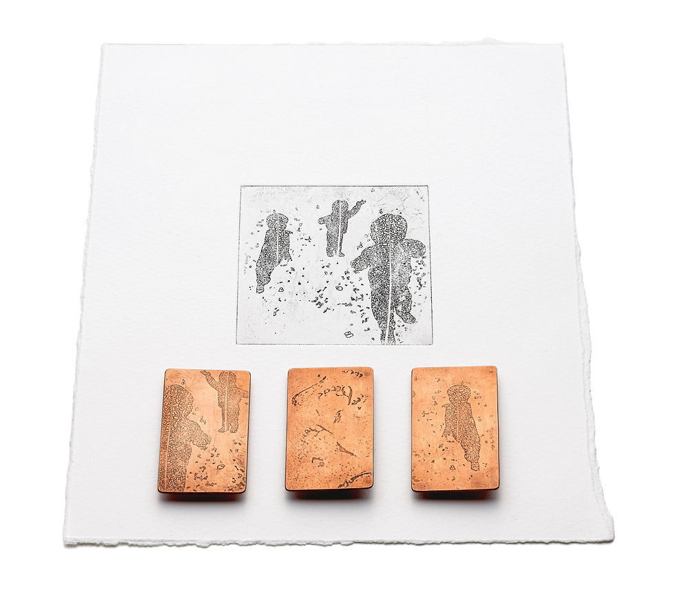 Thumbnail: Pack of 5 copper greeting cards 