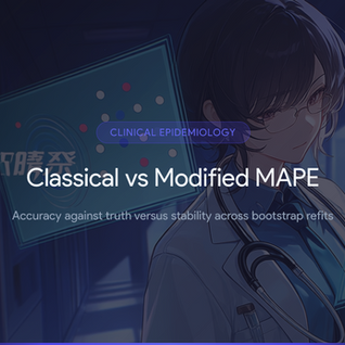 Classical MAPE internal validation เทียบกับ Modified MAPE instability สำหรับการประเมินความไม่เสถียรของการพยากรณ์ในโมเดลทางคลินิก