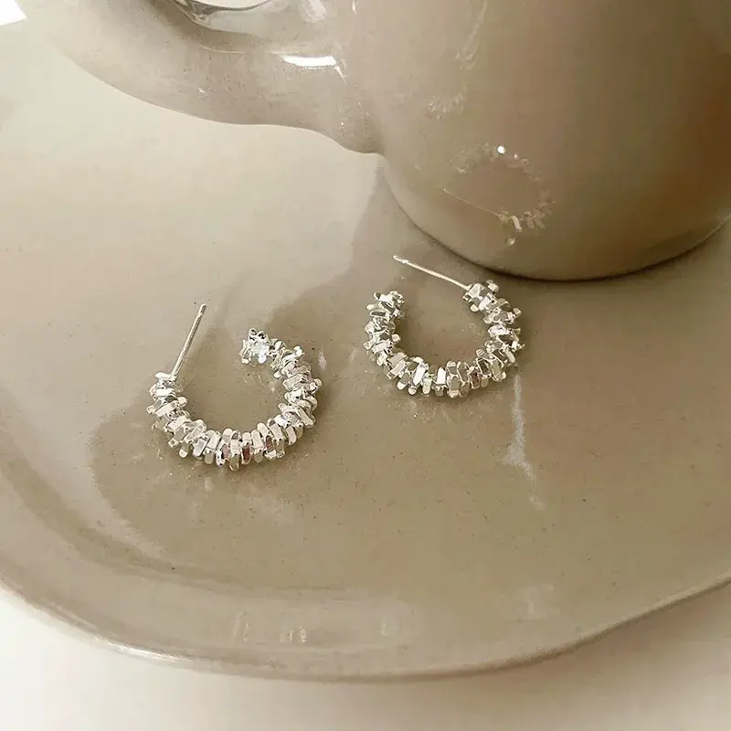 Thumbnail: LATS New Fashion Trend Unique Design Elegant Exquisite Irregular C Shape Earrin