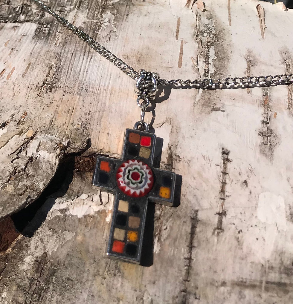 Thumbnail: Warm Cross with Floral Accent