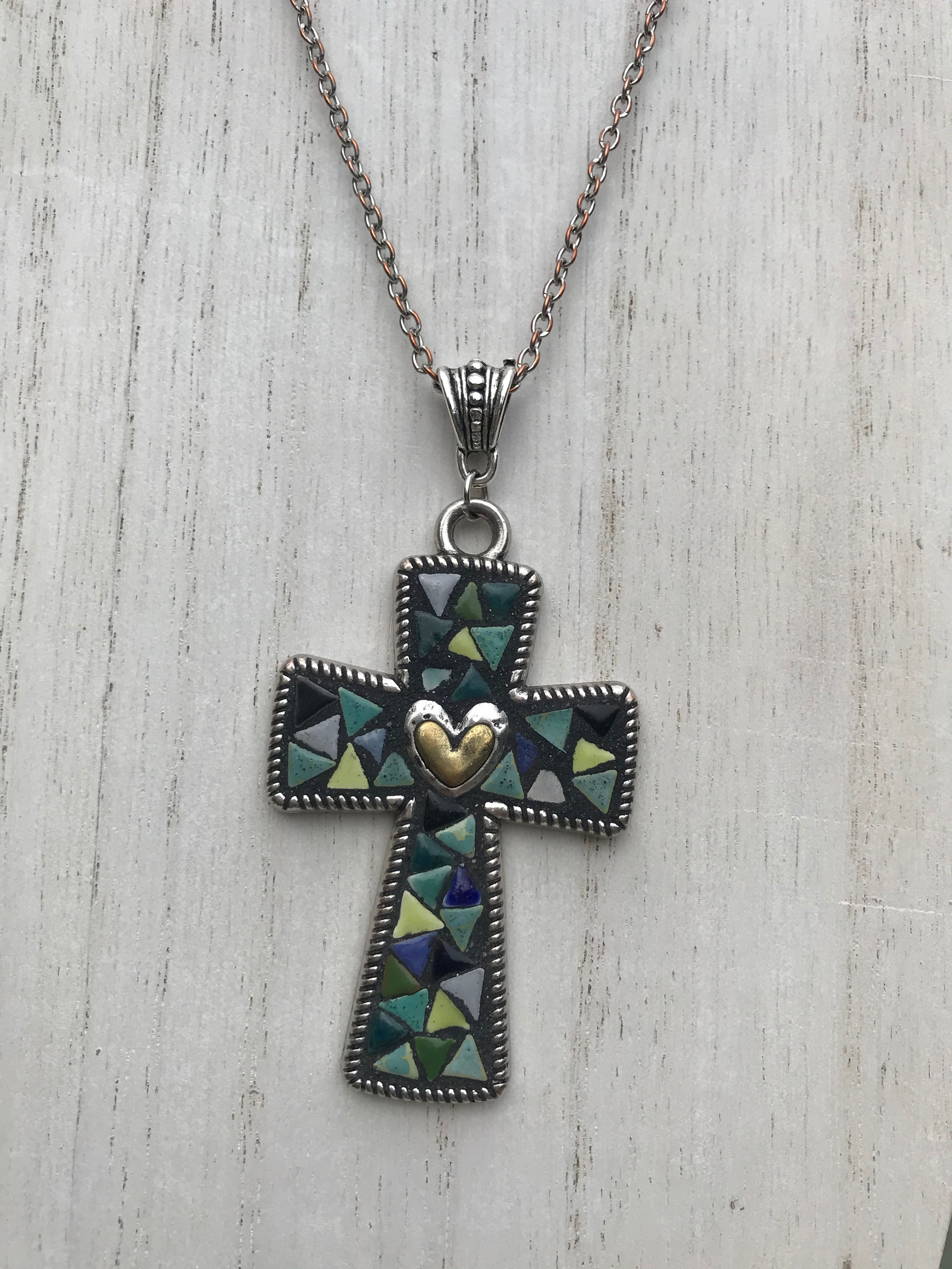 Large Shades of Blue Cross