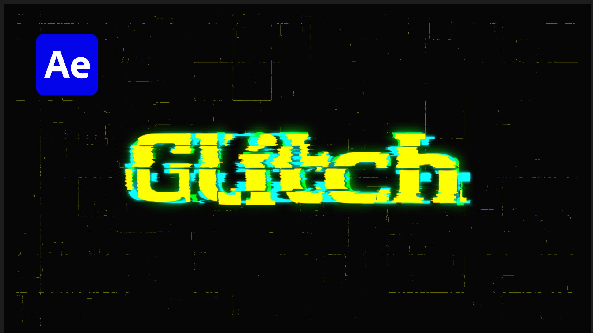 Glitchy Text Reveal - After Effects Template