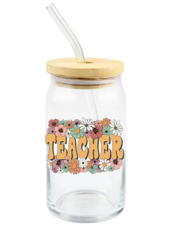 Teacher Libbey Glass Can 16 oz