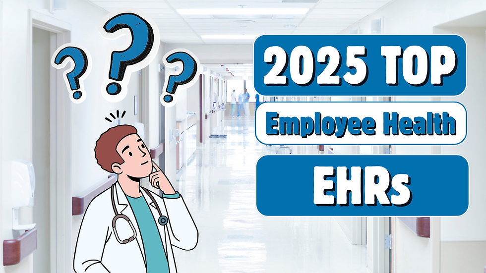 Employee Health Worker looking at the 2025 Top Employee Health EHRs