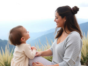 Mother and baby in nature