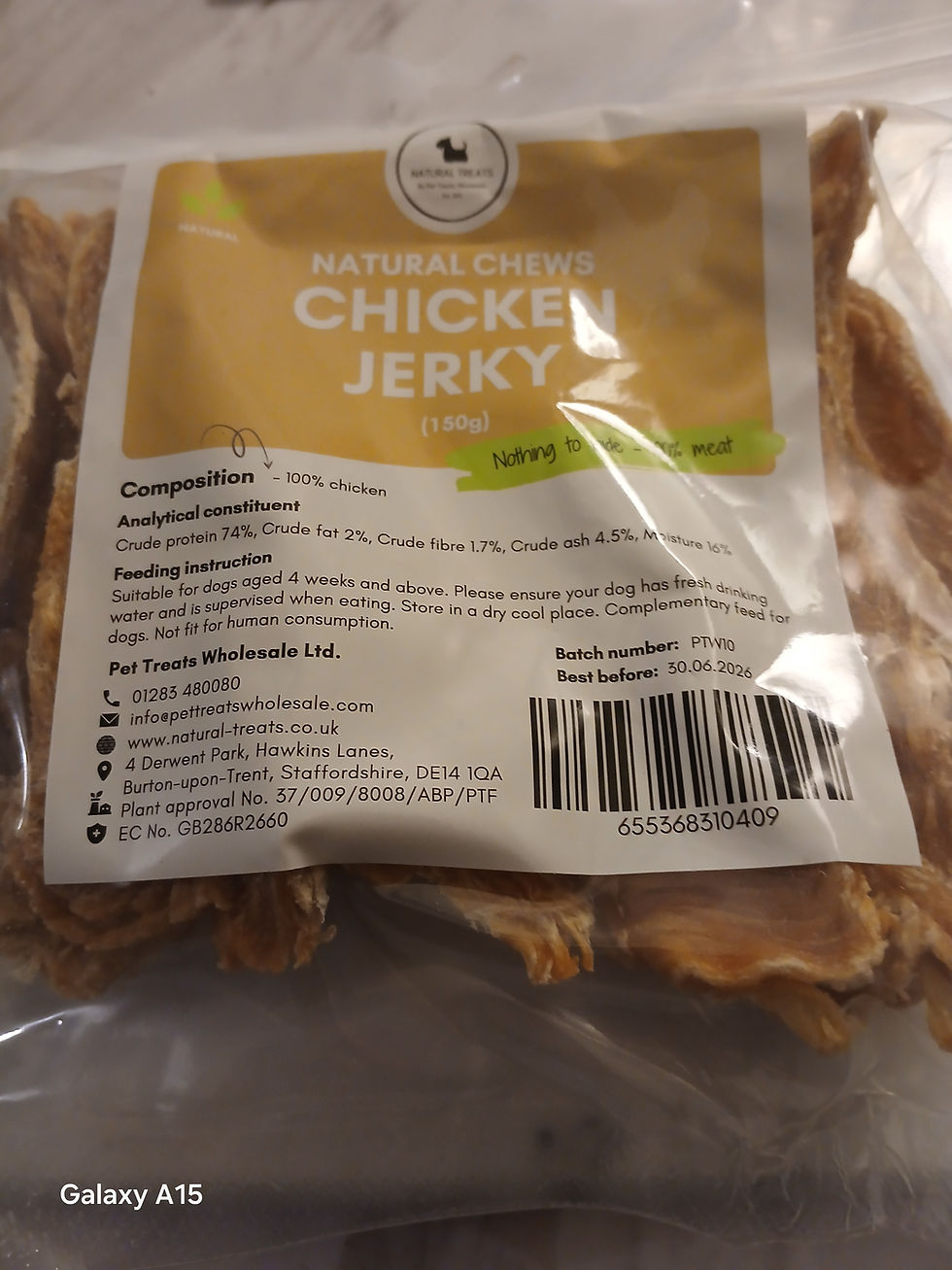 Thumbnail: CHICKEN JERKY 150 GMS