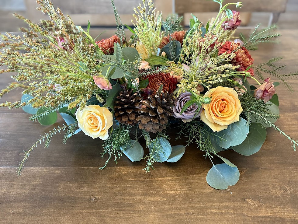 Thumbnail: Bronze, Lavender, and Necatrine Centerpiece