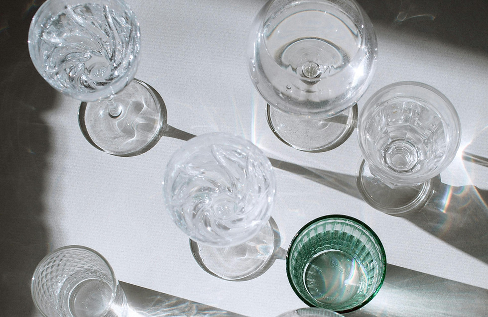 top shot of the custom glasses