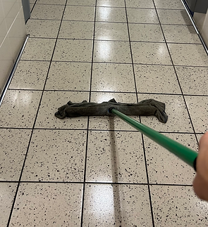 Boston Dealerships bathroom floor mopping