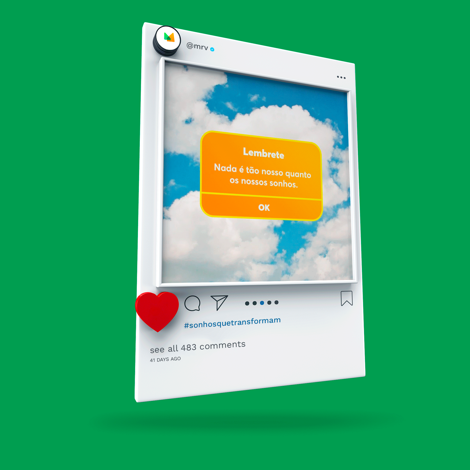 Posts redes sociais MRV | Conteúdo para redes sociais