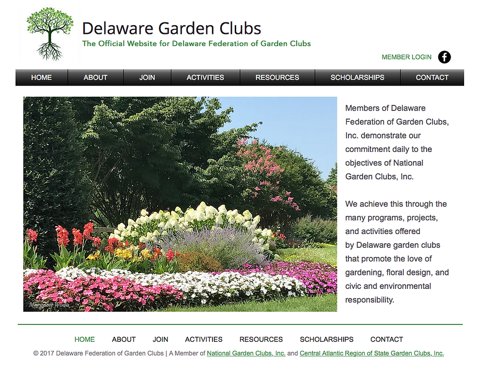 DelawareGardenClubs.org home page