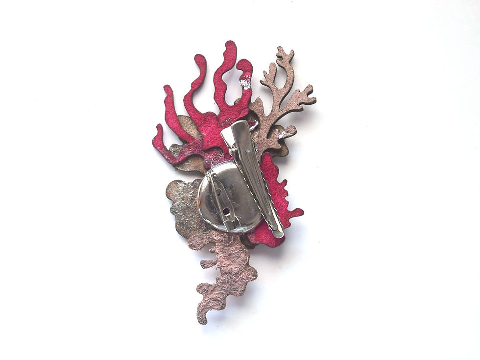 Thumbnail: Pink Sea Shimmer  Hairclip + Broochpin