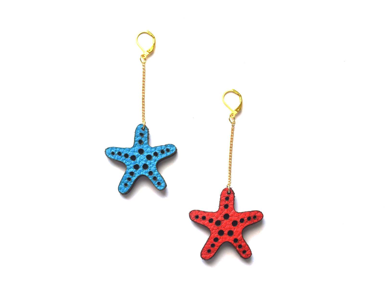 Dual sided Starfish Earrings