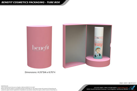295651 BENEFIT COSMETICS PACKAGING - TUBE BOX
