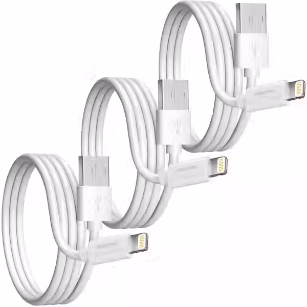 iOS Compatible Charger Set of 3, 6ft iPhone Charger Cable, USB to Lightning Cabl