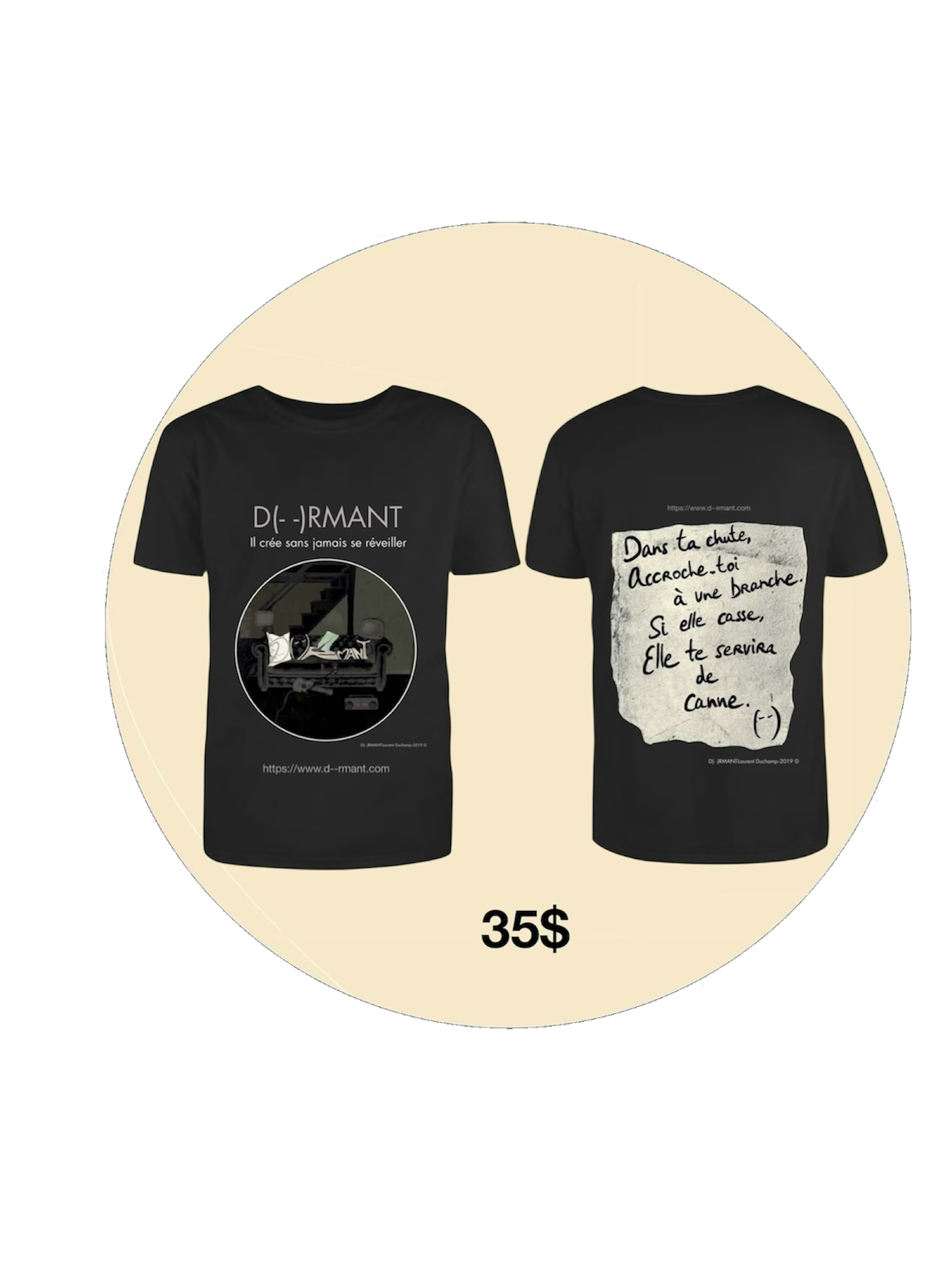 T-Shirt ''Dans ta chute, accroche-toi à une branche...''