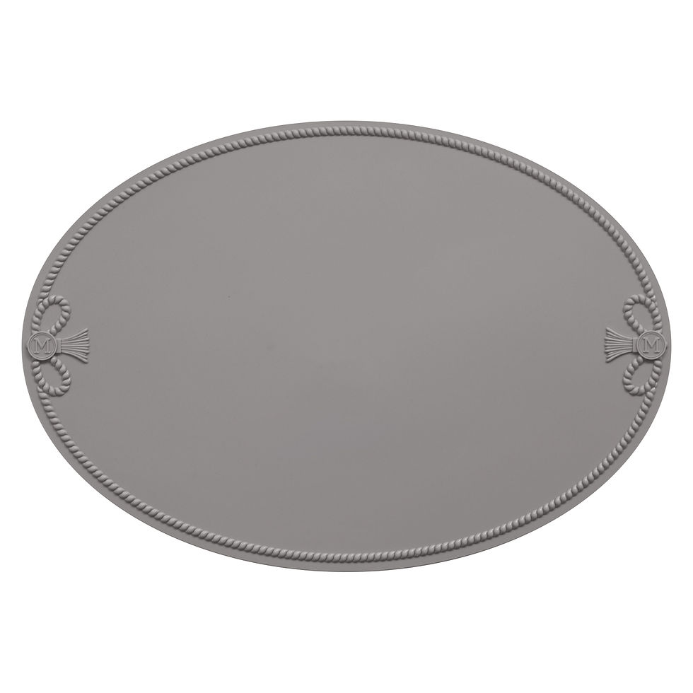 O'homage Oval Placemat VIVIENNE - Warm gray