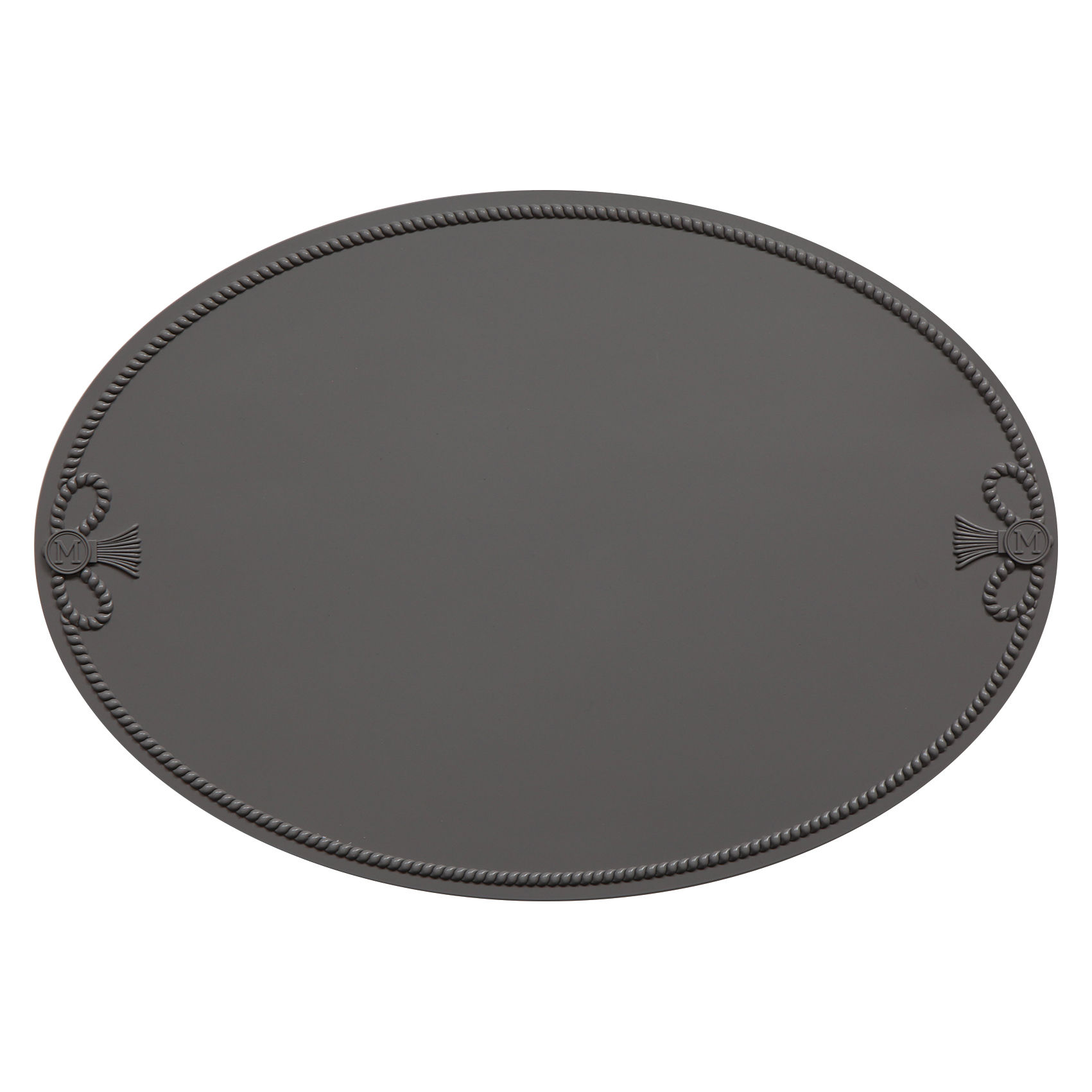 O'homage Oval Placemat VIVIENNE - Dark gray