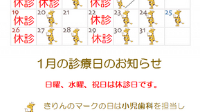 1月の診療日