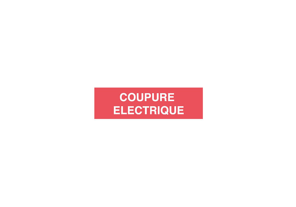 Panneau COUPURE ÉLECTRIQUE PVC