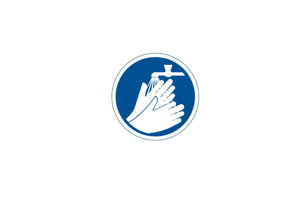 Panneau LAVAGE DE MAINS Aluminium