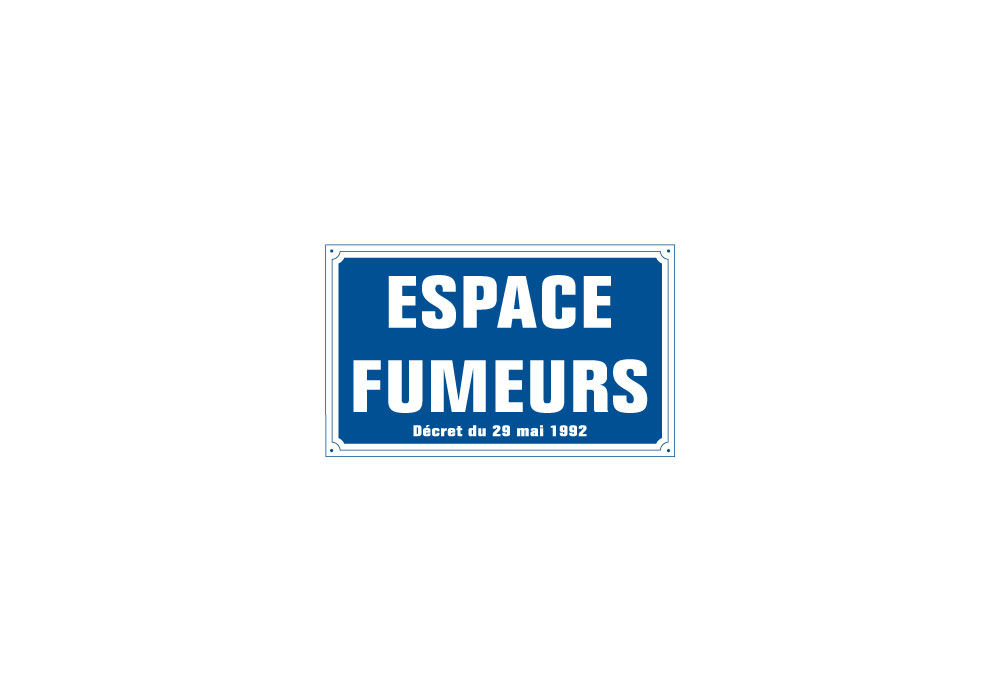 Panneau Espace fumeurs aluminium
