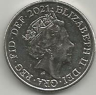 Reino Unido GB002021 Moeda 10 pence 2021