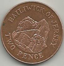 Reino Unido Jersey UKG10202002 Moeda 2 Pence 2002