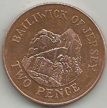 Reino Unido Jersey UKG10202016 Moeda 2 Pence 2016