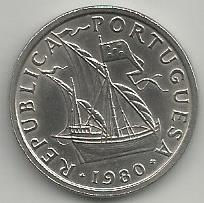 Portugal PT05001980  República Portuguesa 5 escudos 1980