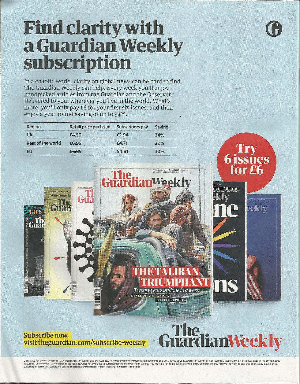 Magazine UKLBM10202021 The Gardian Weekly September 2021