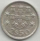 Portugal PTR002.5171977 República Portuguesa 2$50 escudos 1977