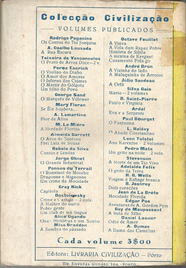 Portugal PTLN2061936 O Mistério de Wilming Hall 1936
