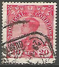 Portugal PTS0050321910 Selo 20R rosa carmim 1910