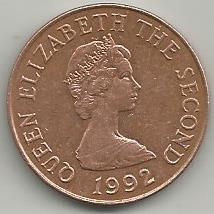 Reino Unido Jersey UKG10091992 Moeda 2 Pence 1992