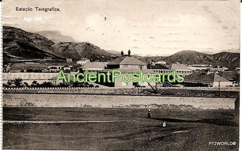 Cabo Verde PTAG006 Estação Telegrafica 1914