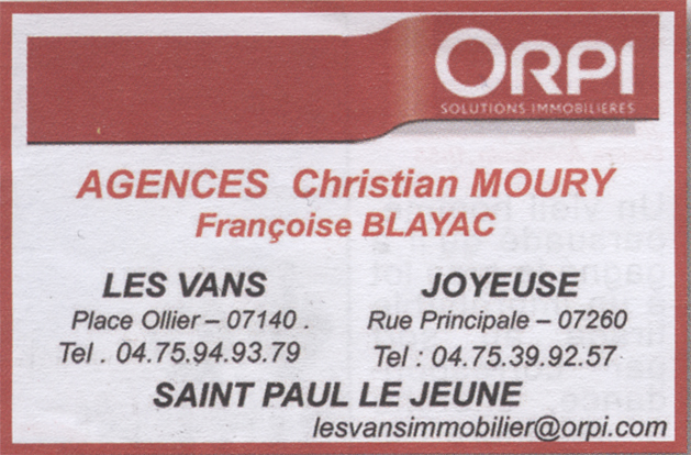 agence orpi moury les vans