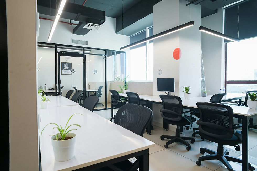 Clean and organized office workspace after professional cleaning