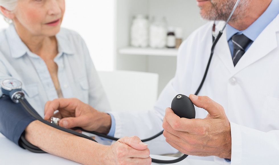 Doctor measuring blood pressure