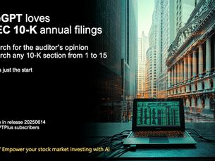 VingeGPT loves US SEC 10-K annual filings